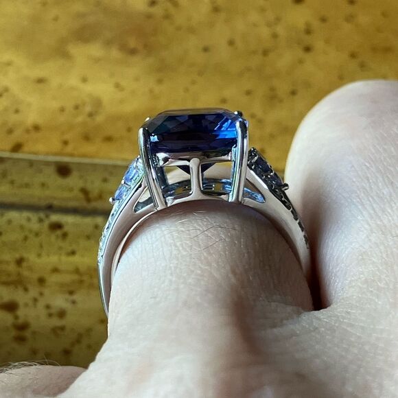 Color Changing Fluorite Tanzanite Sterling Silver Ring Size 6 - Picture 3 of 11